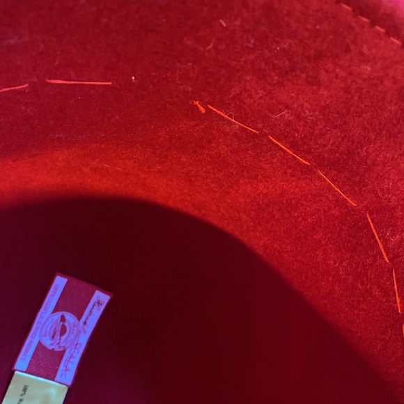 Scala bucket style hat red wool made in USA - Picture 9 of 11